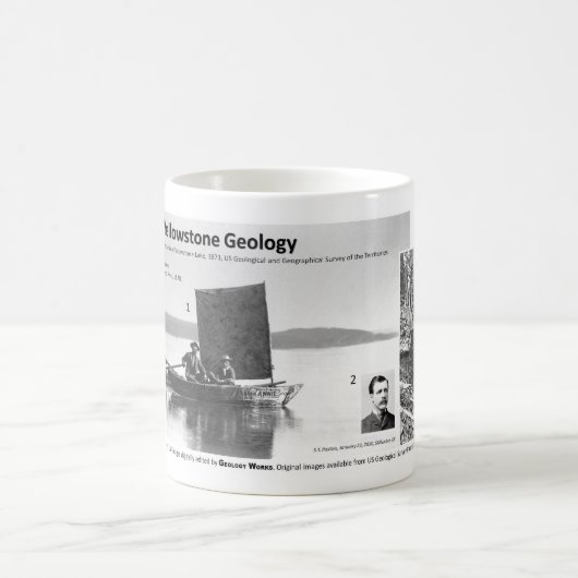 イエローストーンの地質学はI -ボート/滝--を開拓します コーヒーマグカップ (中央)