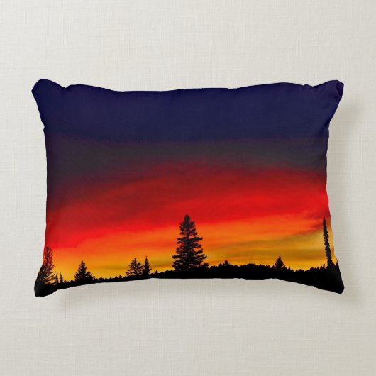 イエローストーンの日没 アクセントクッション (正面)