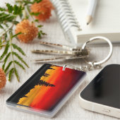 イエローストーンの日没 キーホルダー (正面右)