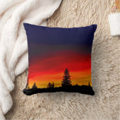 イエローストーンの日没 クッション (ブランケット)