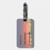 イエローストーンの日没 ラゲッジタグ (裏面縦)