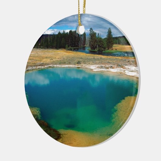 イエローストーンの朝顔のプールワイオミング セラミックオーナメント (左)
