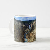 イエローストーンの滝、イエローストーン国立公園を下げて下さい コーヒーマグカップ (正面左)