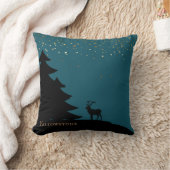 イエローストーンの装飾用クッションのオオシカおよび星 クッション (ブランケット)