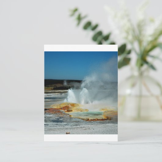 イエローストーンの間欠泉 ポストカード (スタンド正面)
