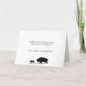 イエローストーンの霜の降りたなバイソン カード (裏面)