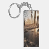 イエローストーンの霜の降りたな朝 キーホルダー (正面左)