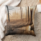 イエローストーンの霜の降りたな朝 クッション (ブランケット)