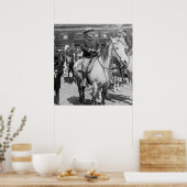 イエローストーンの馬に乗ったテディ・ルーズベルト ポスター (キッチン)