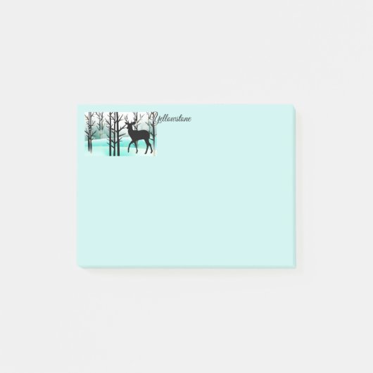 イエローストーンの鹿のPost-it-Notes ポストイット (正面)