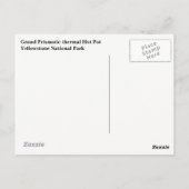 イエローストーンはがき ポストカード (裏面)