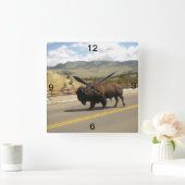 イエローストーンウォールクロック スクエア壁時計 (ホーム)