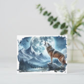 イエローストーンウルフポストカード ポストカード (スタンド正面)