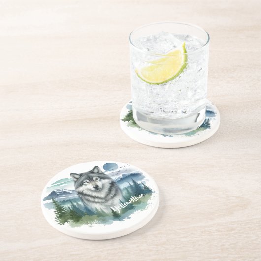 イエローストーンウルフ コースター (側面)