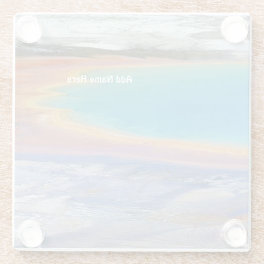 イエローストーングランドプリズマティック熱春カスタマイズ- ガラスコースター (裏面)