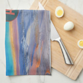 イエローストーングランドプリズマティック熱春カスタマイズ-  キッチンタオル (四つ折り)