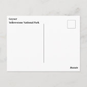 イエローストーンゲイザーポストカード ポストカード (裏面)