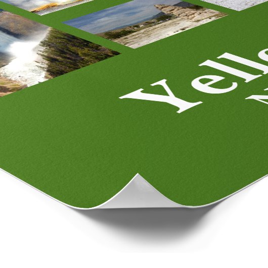 イエローストーンコラージュ(ポートレート) ポスター (角)