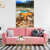 イエローストーンサーマルプール キャンバスプリント (インサイチュ (リビング))