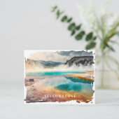 イエローストーンサーマル熱春はがき ポストカード (スタンド正面)