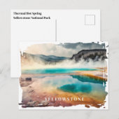 イエローストーンサーマル熱春はがき ポストカード (正面/裏面)