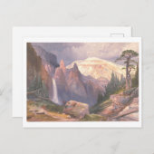 イエローストーンタワー秋ヴィンテージパンリトグラフ ポストカード (正面/裏面)