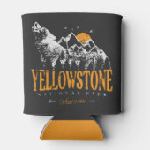 イエローストーンナショナルパークウルフマウンテンズヴィンテージ 缶クーラー (裏面)