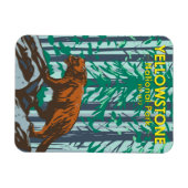 イエローストーンナショナルパークウルベリンヴィンテージ マグネット (横)