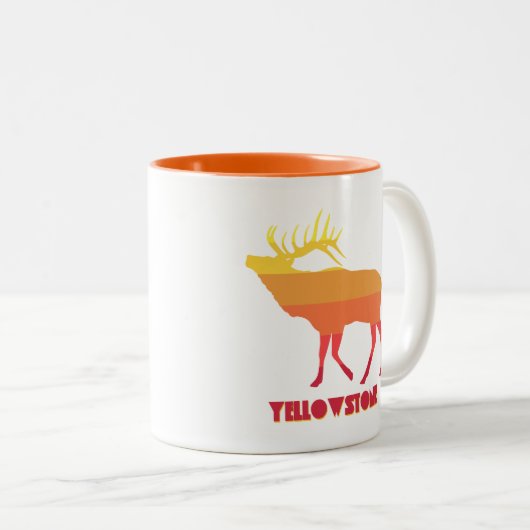 イエローストーンナショナルパークエルク ツートーンマグカップ (正面右)