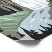 イエローストーンナショナルパークギボン滝ヴィンテージ ポスター (角)