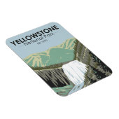 イエローストーンナショナルパークギボン滝ヴィンテージ マグネット (右側)