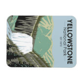 イエローストーンナショナルパークギボン滝ヴィンテージ マグネット (横)