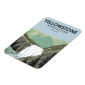 イエローストーンナショナルパークギボン滝ヴィンテージ マグネット (左側)
