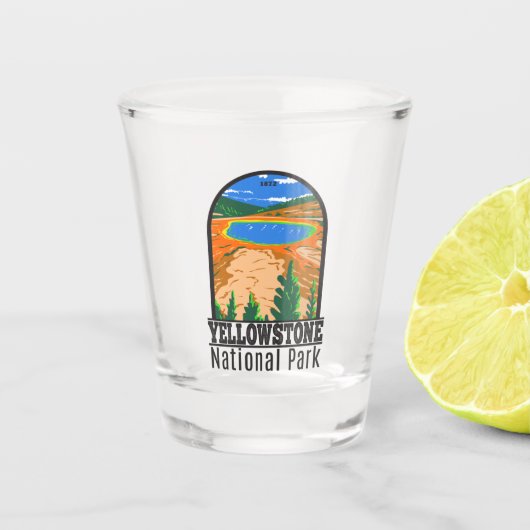 イエローストーンナショナルパークグランドプリズマティック春 ショットグラス (正面)