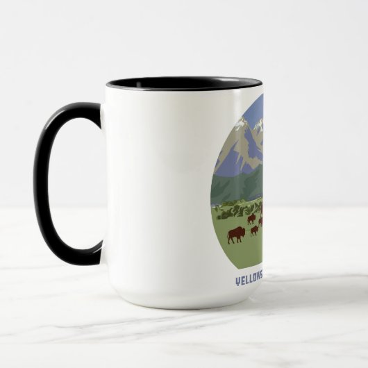 イエローストーンナショナルパークビソンマウンテンクラシック マグカップ (左)