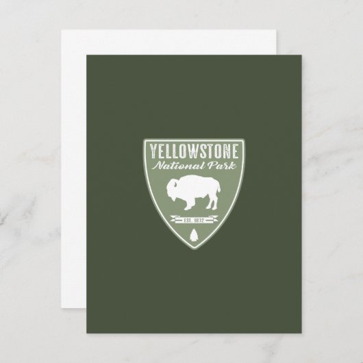 イエローストーンナショナルパークビソン サンキューカード (正面/裏面)