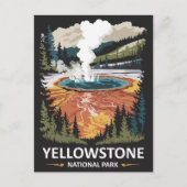 イエローストーンナショナルパークホット春 ポストカード (正面)