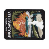 イエローストーンナショナルパークホット春 マグネット (横)