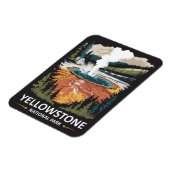 イエローストーンナショナルパークホット春 マグネット (左側)