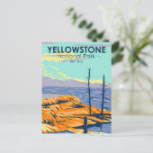 イエローストーンナショナルパークマンモスホット春 ポストカード (スタンド正面)