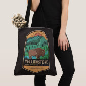 イエローストーンナショナルパークラマーバレー トートバッグ (クローズアップ)