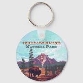 イエローストーンナショナルパークワイオミンビソンガイザー キーホルダー (裏面)