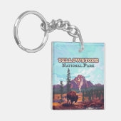 イエローストーンナショナルパークワイオミンビソンガイザー キーホルダー (正面左)