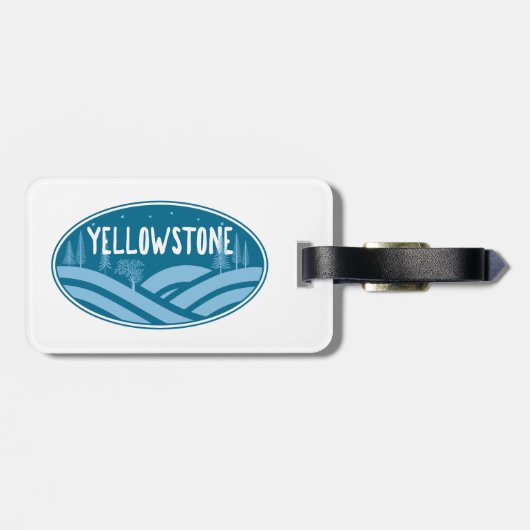 イエローストーンナショナルパークワイオミンモンタナアウトドア ラゲッジタグ (裏面横)