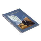 イエローストーンバイソンとオールド忠実 ノートブック (右側)