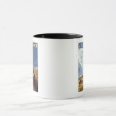 イエローストーンバイソンとオールド忠実 マグカップ (中央)