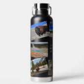 イエローストーンバケーション8写真パーソナライズ文字 ウォーターボトル (正面)
