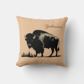 イエローストーンバッファロー枕 クッション (正面)