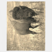 イエローストーンバッファロー フリースブランケット (正面)