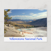 イエローストーンパークマンモスホット春ポストカード ポストカード (正面)